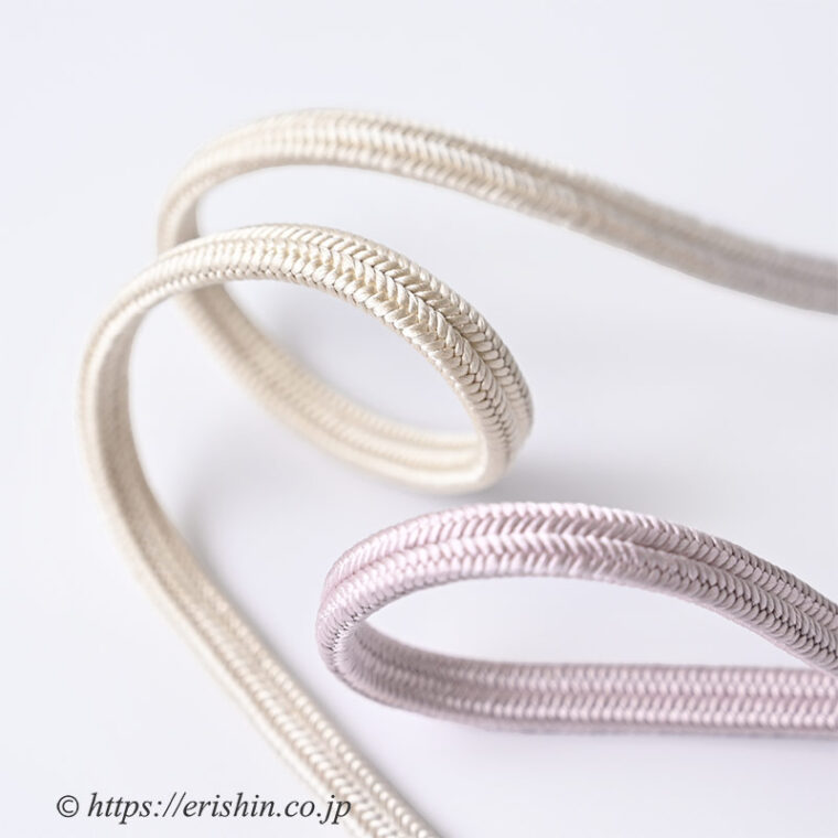 帯締め　細ゆるぎ組/冠組（二色暈し/灰桜色）[夏・単衣向]