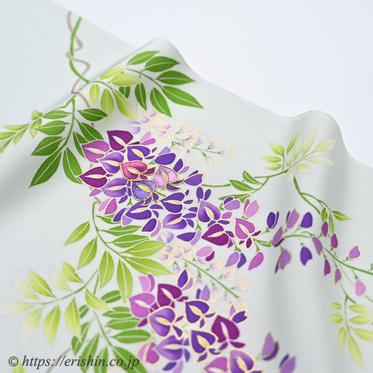 染名古屋帯（藤/塩瀬・淡い瓶覗色）