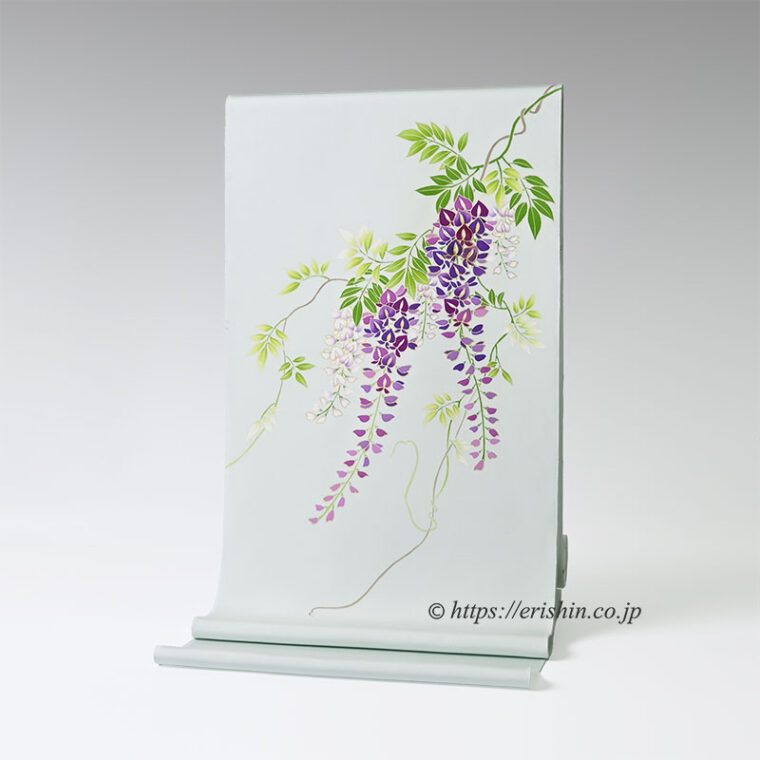 染名古屋帯（藤/塩瀬・淡い瓶覗色）