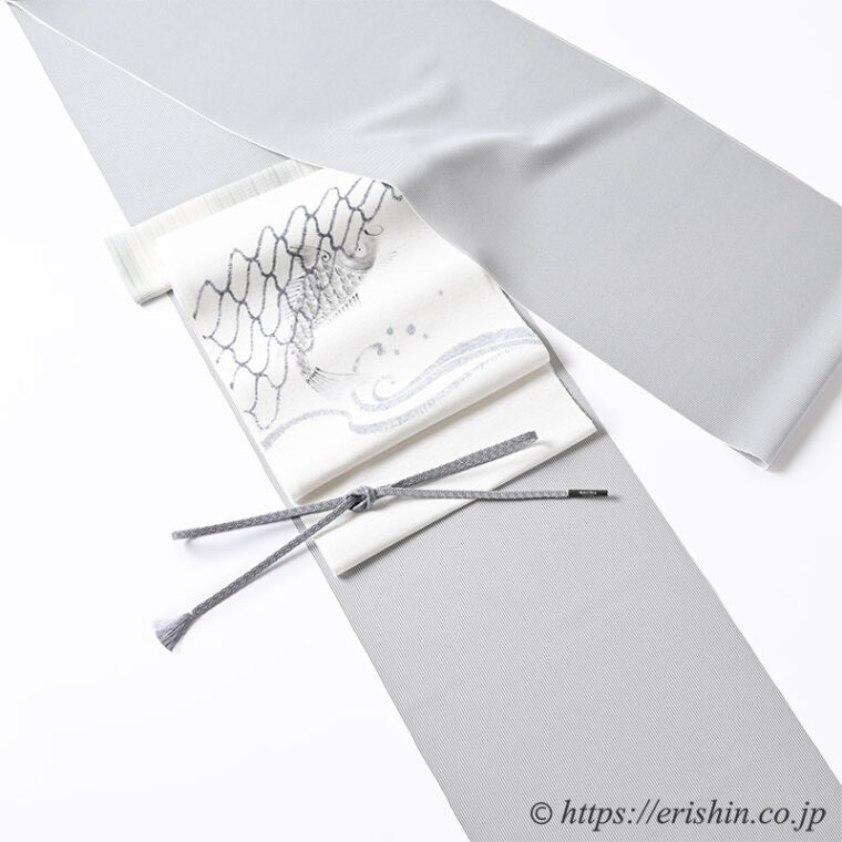 旬のお勧めコーディネート「勝山さと子さんの夏着尺に森健持さんの辻ヶ花の染帯を」