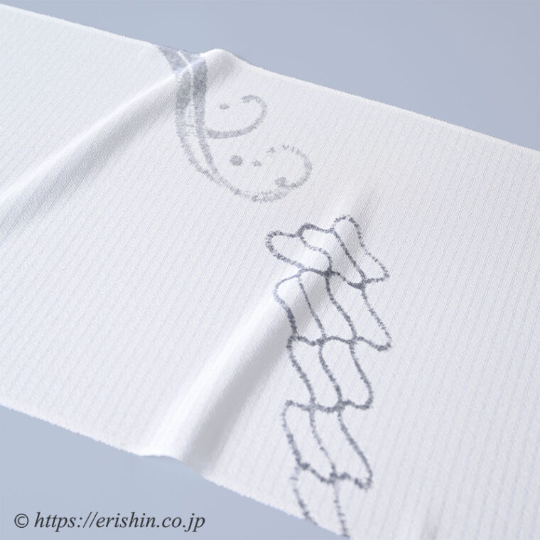 森健持　染名古屋帯（Catcher in the net・辻ケ花/絽縮緬地）[夏・単衣向]