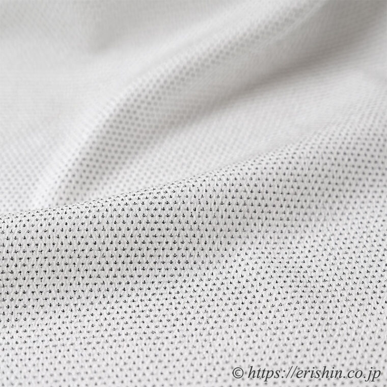 本塩沢(蚊絣/白地) [単衣用]