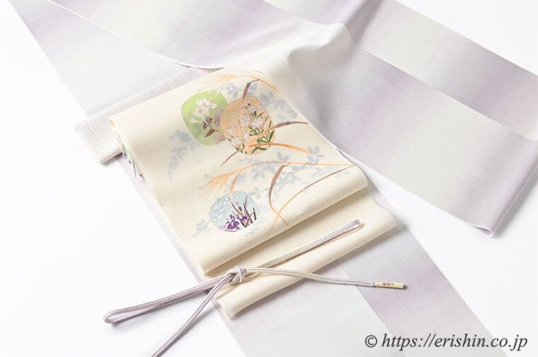 旬のお勧めコーディネート「明石縮と琳派の景色を楽しむ無双の帯」