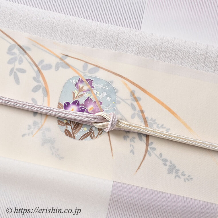 旬のお勧めコーディネート「明石縮と琳派の景色を楽しむ無双の帯」