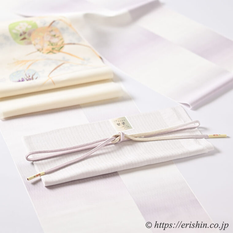 旬のお勧めコーディネート「明石縮と琳派の景色を楽しむ無双の帯」