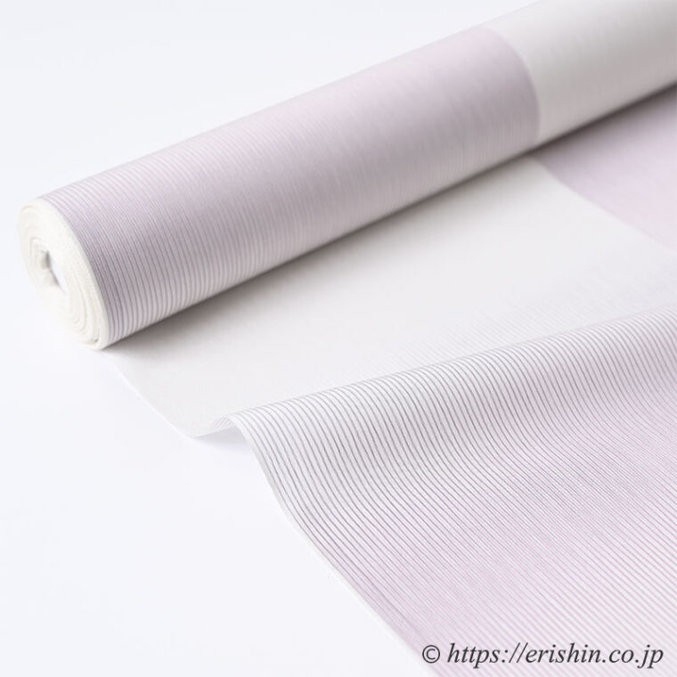 明石縮（市松崩し/淡藤色×撫子色）