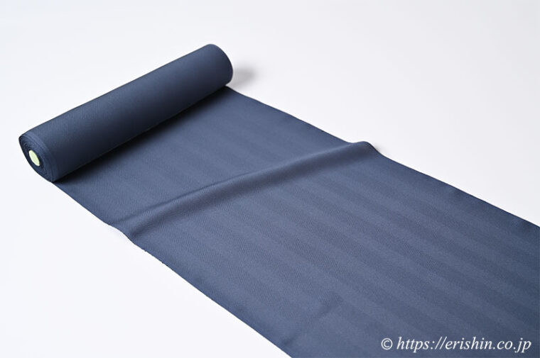 紋紗色無地（杉綾織り・ヘリンボーン/鉄御納戸色）