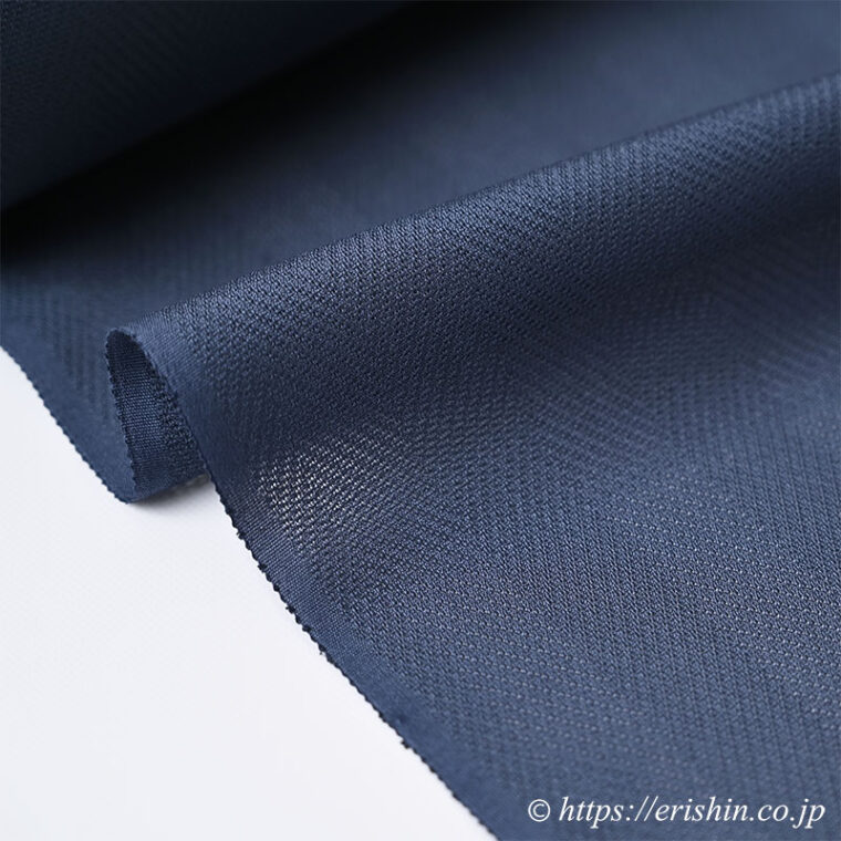 紋紗色無地（杉綾織り・ヘリンボーン/鉄御納戸色）