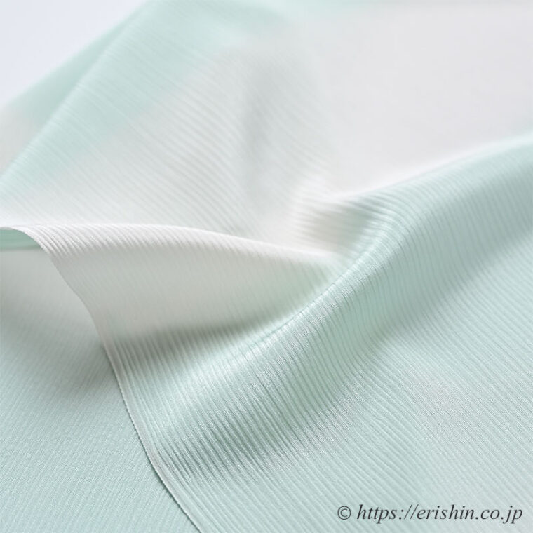 帯揚げ（段暈かし/白群色・楊柳) [単衣向]