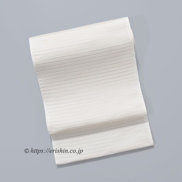 八寸織名古屋帯（浮遊/白・紗）[オールシーズン]