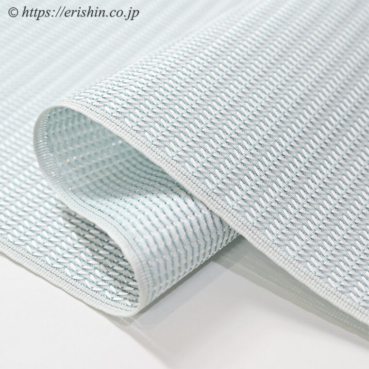 八寸織名古屋帯（浮遊/青磁色・紗）[オールシーズン]