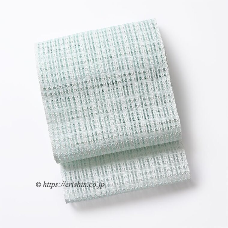 八寸織名古屋帯（変わり羅/瓶覗き色）[夏向]