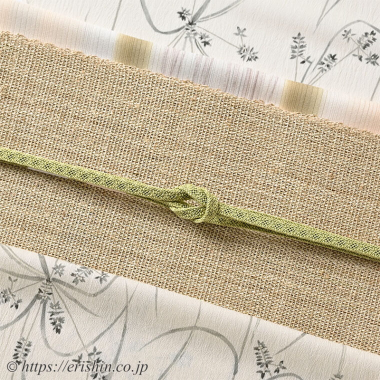 旬のお勧めコーディネート「素描のような夏小紋に葛布の帯を締めて」