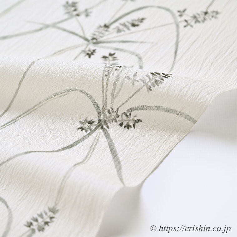 夏小紋（かやつり草/素描のように・紗紬地）