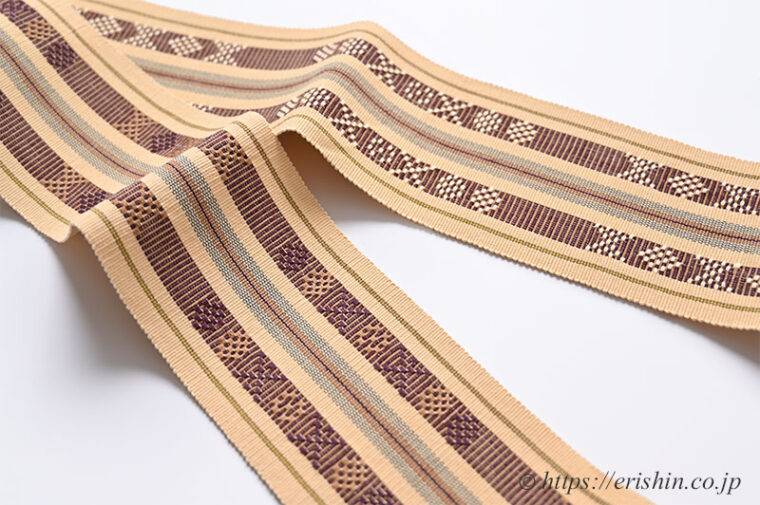 角帯/男帯　読谷山ミンサー（琵琶色）