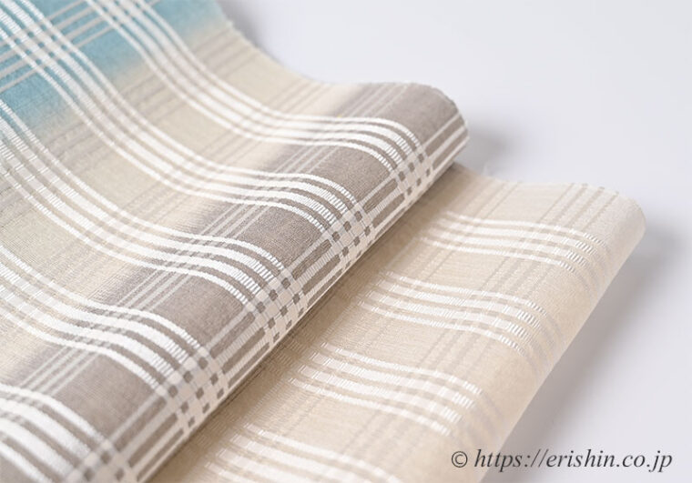 【夏・単衣】池田リサ　九寸織名古屋帯（吉野格子/生絹）