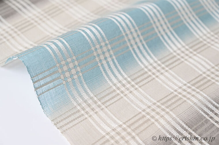 【夏・単衣】池田リサ　九寸織名古屋帯（吉野格子/生絹）