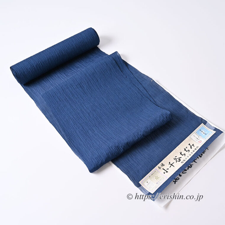 小千谷縮（無地/深縹色）広巾
