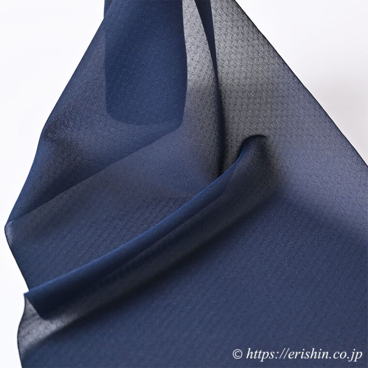 えり新オリジナル　塵よけ兼雨コート「小市松重ね/夏・単衣向」　濃紺色