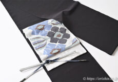 旬のお勧めコーディネート「フロリチカで優しくまろやかに」芝崎圭一 座繰紬無地に 洛風林 九寸織名古屋帯（フロリチカ）