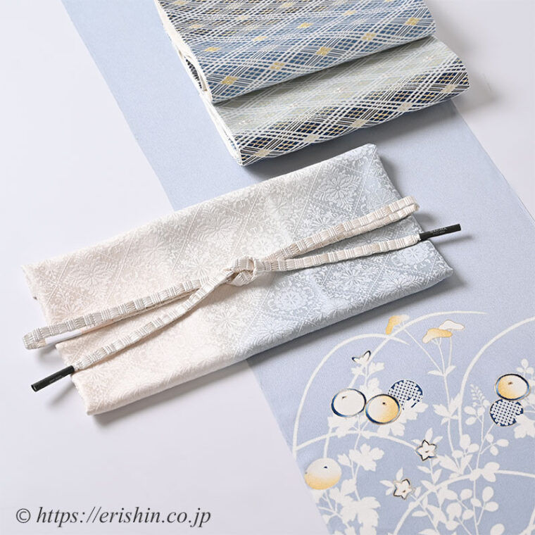 旬のお勧めコーディネート「光琳菊の付下に截金菱文の袋帯で」