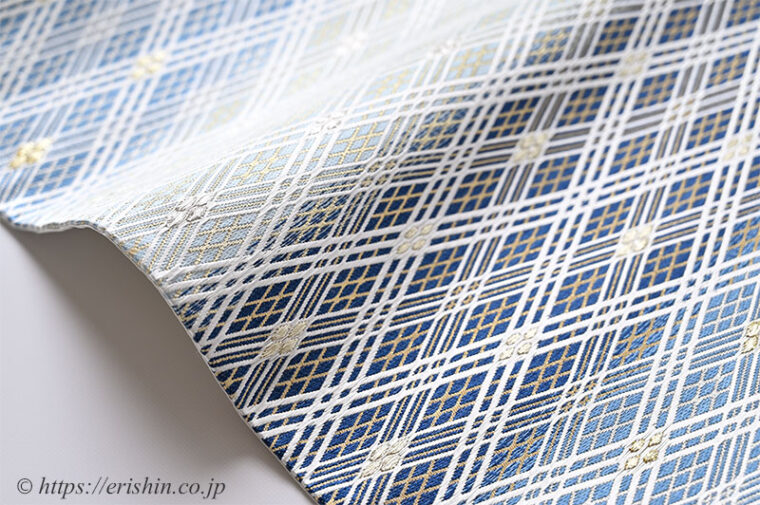 美術工芸 啓　袋帯（截金菱文/阿波蓼藍茎葉染の奏で）「着物と帯・呉服えり新」
