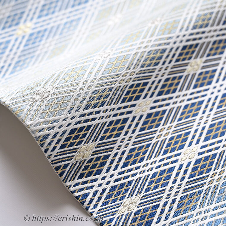 美術工芸 啓　袋帯（截金菱文/阿波蓼藍茎葉染の奏で）「着物と帯・呉服えり新」