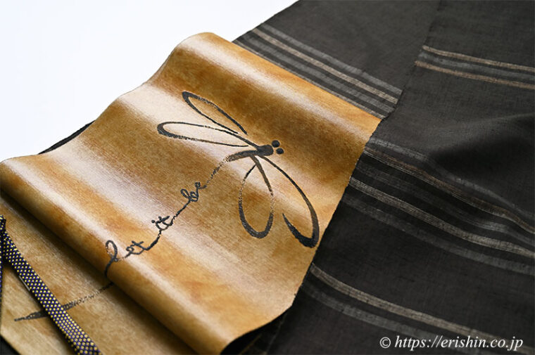 旬のお勧めコーディネート「Let it be　与那国蚕の士乎路紬に誉田屋源兵衛 蜻蛉の帯」