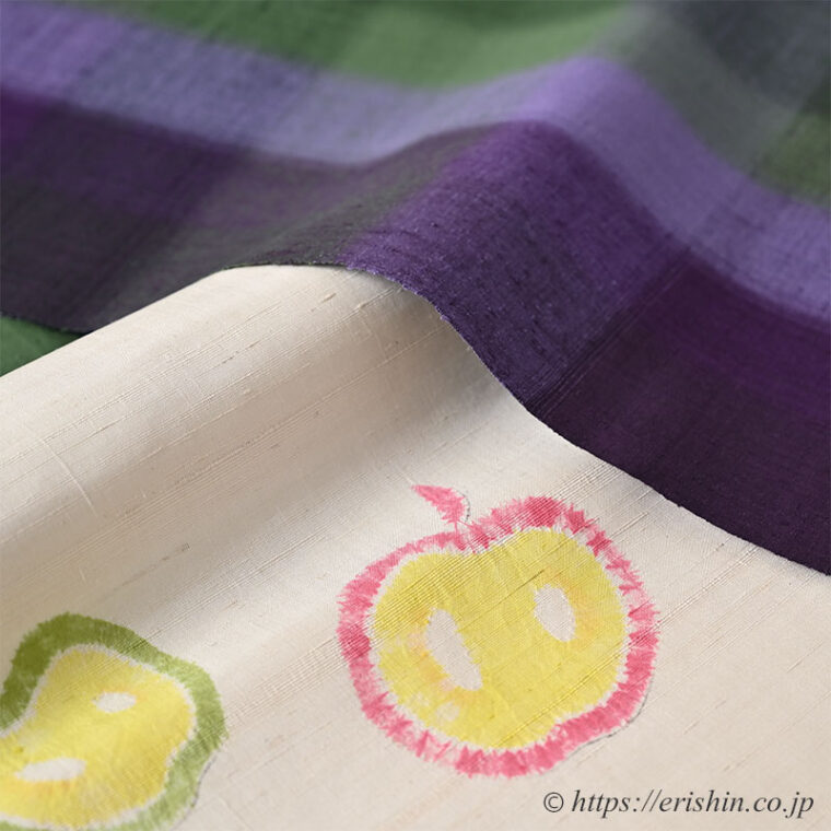 旬のお勧めコーディネート「工芸の佇まいが素敵なりんごの染帯に士乎路紬を」