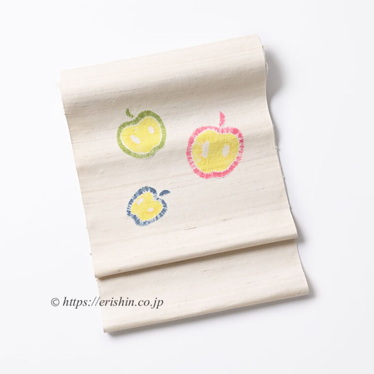 森健持　染名古屋帯（りんごです・辻ケ花/紬地）