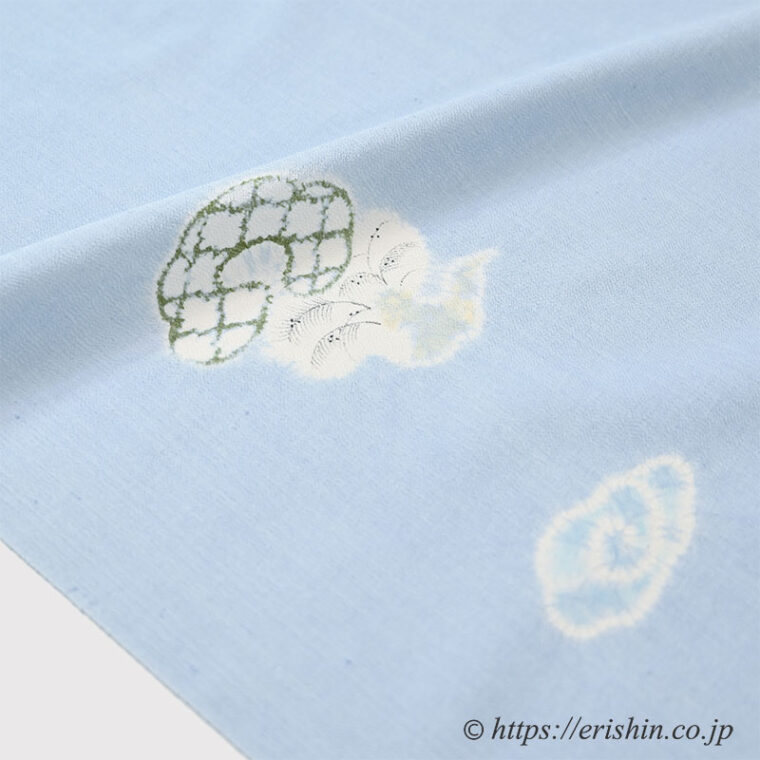 森健持　小紋（霊芝雲・辻ヶ花/紬ちりめん）「着物と帯・呉服えり新」