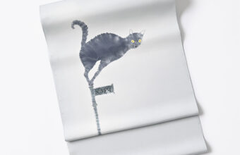 森健持　染名古屋帯（ウェザーキャット・辻ケ花/塩瀬）