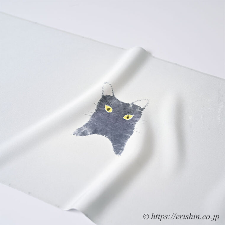 森健持　染名古屋帯（ウェザーキャット・辻ケ花/塩瀬）