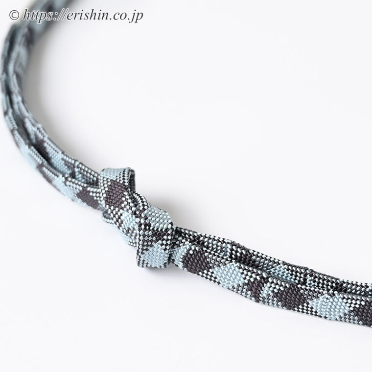 帯締め　内記組（ダイヤ柄/浅縹×源氏鼠）