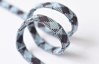 帯締め　内記組（ダイヤ柄/浅縹×源氏鼠）