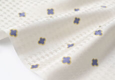 帯揚げ（千鳥格子に小花更紗/絹鼠色に藤紫）