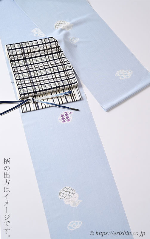 旬のお勧めコーディネート「森健持作 霊芝雲の小紋に洛風林 格子の帯」