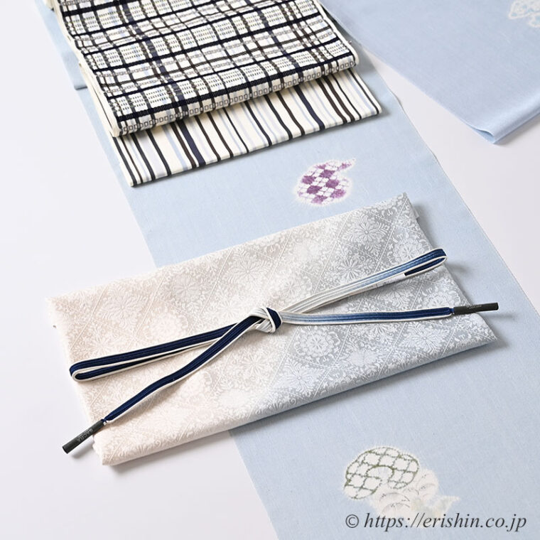 旬のお勧めコーディネート「森健持作 霊芝雲の小紋に洛風林 格子の帯」