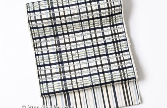 洛風林　九寸織名古屋帯（格子・縞）「着物と帯・呉服えり新」