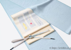 旬のお勧めコーディネート「めでためでたの松竹梅　江戸小紋に森健持作染帯で」