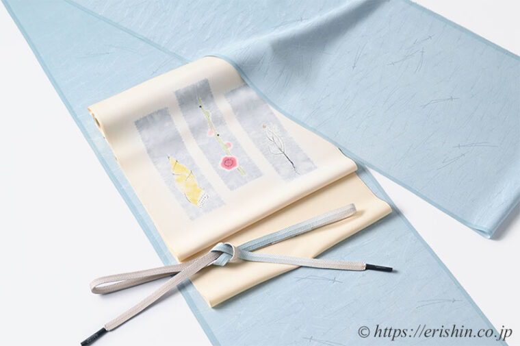 旬のお勧めコーディネート「めでためでたの松竹梅 江戸小紋に森健持作染帯で」