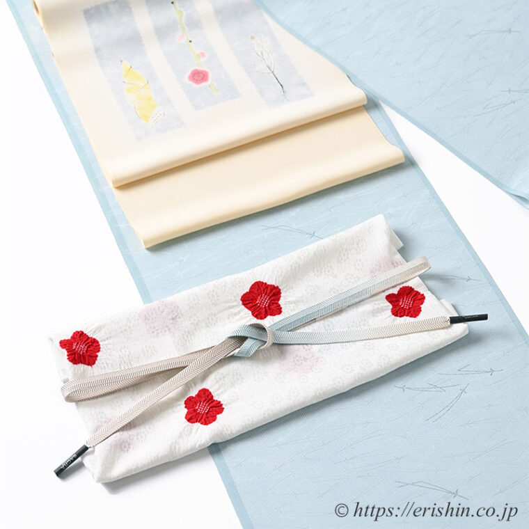 旬のお勧めコーディネート「めでためでたの松竹梅　江戸小紋に森健持作染帯で」