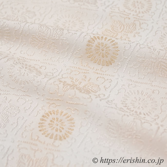 帯揚げ（菊桐花詰襷文/乙女色）