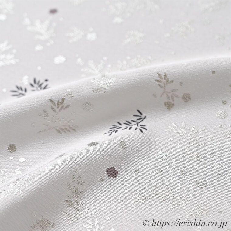 帯揚げ（松竹梅の銀散らし/小町鼠地に鳩羽色と藤煤竹）「着物と帯・呉服えり新」