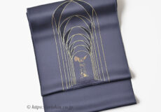 染名古屋帯（聖堂/切りビロード・滅紫〔けしむらさき〕）「着物と帯・呉服えり新」