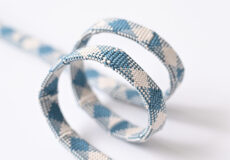 帯締め　内記組（ダイヤ柄/白鼠×錆浅葱）「着物と帯・呉服えり新」