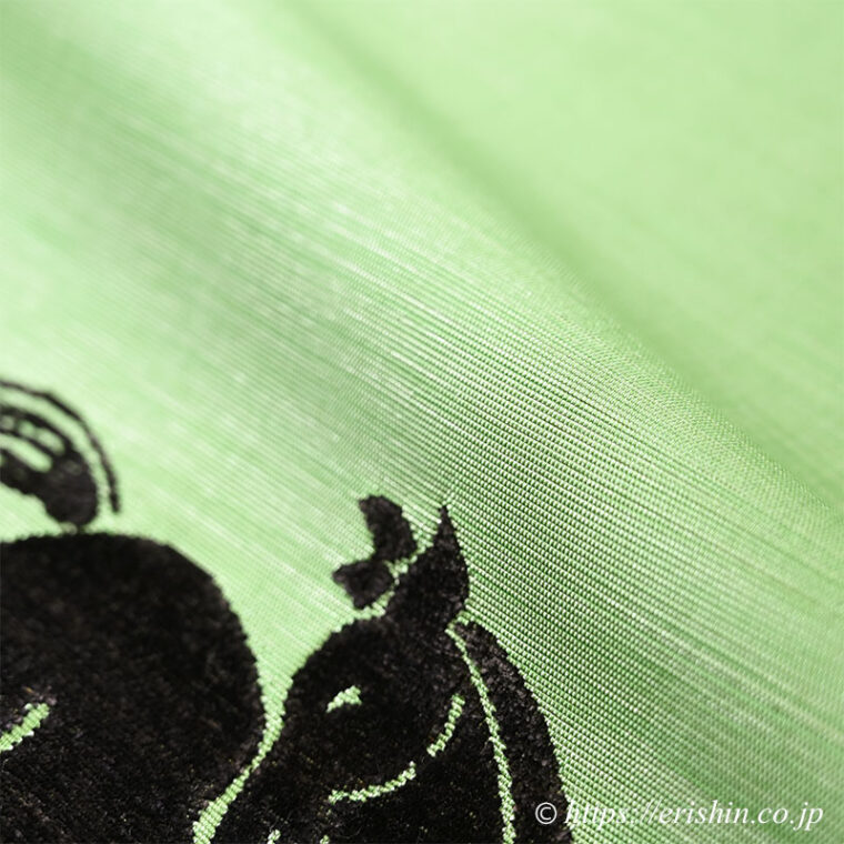 夢訪庵(桝蔵順彦) 九寸織名古屋帯(薫風に集う馬/光悦綴)「着物と帯・呉服えり新」