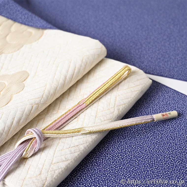 旬のお勧めコーディネート「小宮康正氏の江戸小紋に瑞雲の袋帯」