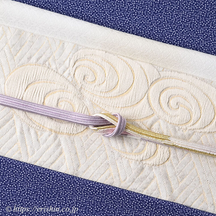 旬のお勧めコーディネート「小宮康正氏の江戸小紋に瑞雲の袋帯」