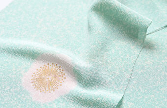 帯揚げ（梅輪出し/青磁色に乙女色の梅・縮緬地）「着物と帯・呉服えり新」